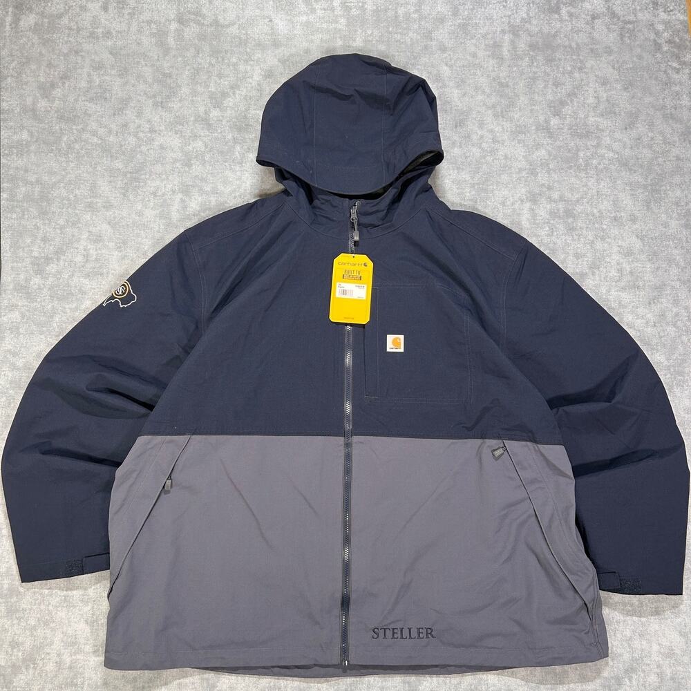 Carhartt Storm Defender Midweight Utility Jacket 3XL Navy Gray Waterproof OJ4039
